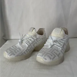 CloudAir women’s Size 6 Rhinestone Sneakers White Chunky Platform Shoes(B121)✨ thumbnail 4
