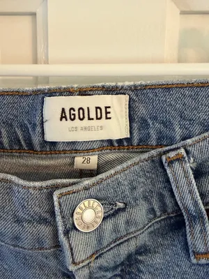 AGOLDE Women’s Size 28 Light Wash High Rise Straight Leg Jeans thumbnail 2