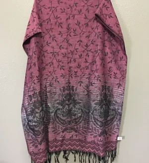 Metallic Fringe Wrap Scarf Multiple thumbnail 3
