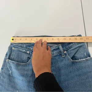 Abercrombie Curve‎ Love The 90s Straight Ultra High Rise Crisscross Waist Jean Size 2 thumbnail 12