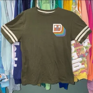 Disney parks rainbow retro jersey t-shirt S thumbnail 1