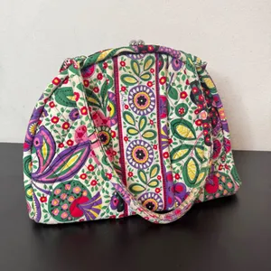 Vera Bradley Viva La Vera Print Bag Eloise Kiss Clasp Metal Closure Quilted thumbnail 13