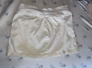 White Denim Skirt Size M thumbnail 1