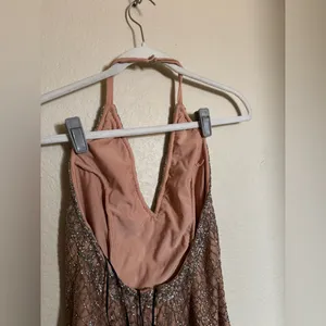 X by NBD Rischa Dress in Candy Beaded Sequin Halter Mini Dress Sz XS‎ NEW Peach thumbnail 7