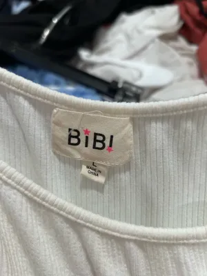 BiBi White Puff Sleeve Shirt Size L thumbnail 3