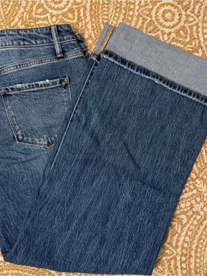 ✨NWT 12th Tribe Presley Cuffed Straight Leg Jeans 25✨ thumbnail 6
