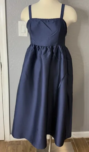 Petal and Pup Women's Isla Midi Dress, Navy Blue, L thumbnail 1