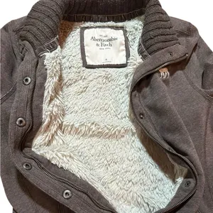Y2K Abercrombie & Fitch Faux Fur Lined Preppy Soft‎ Girl Cozy Core Jacket 2000s thumbnail 4