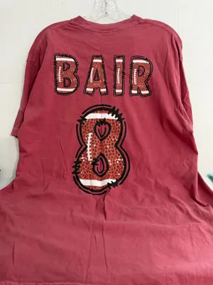 Comfort Colors Red MOM Heart Football Graphic Tee thumbnail 3