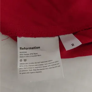 Reformation Dress Sz 2 Red One Shoulder Midi Formal Cocktail Party Wedding Guest thumbnail 7