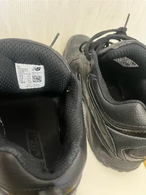 New Balance for crews slip oil &resistant Women's Black Leather & Mesh Sneakers thumbnail 4