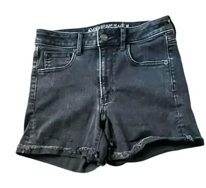 American eagle outfitters black super stretch hi rise shortie thumbnail 1
