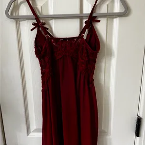 SHEIN Red Lace & Chiffon Babydoll Chemise thumbnail 4