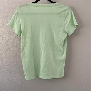 NWT J. Crew Factory Light Green T-Shirt S V Neck Lightweight 100% Cotton Tee thumbnail 2