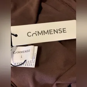 Commense Chocolate Brown Twist-Front Midi Dress. Size-Large Soft Sexy thumbnail 2