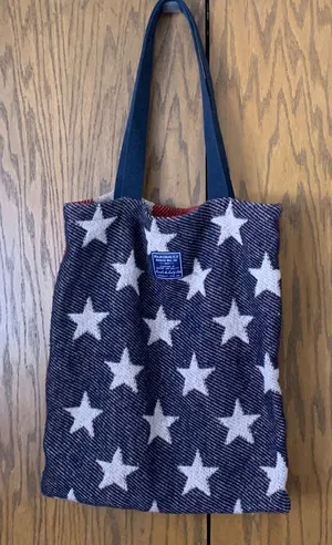 Fairbault woolen mill co star stripes tote‎ bag thumbnail 1