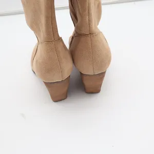 Oasis Society Womens Tan Faux Suede Pointed Toe Block Heel Knee High Boots 8.5 thumbnail 5