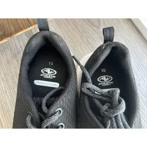 Athletic Works Memory Foam Sneakers‎ Running Shoes Walking Black Size 10 thumbnail 2