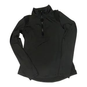 Victoria Sport Black 1/2 Zip Long Sleeve Athletic Pullover Top with Thumbholes S thumbnail 1
