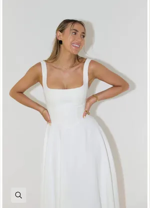Odd Muse Ultimate Muse High Waist Square Neck Midi Dress thumbnail 3