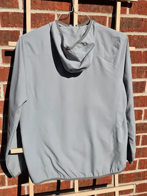 L.L. Bean womens Lightweight Windbreaker Grey Size XL Gray thumbnail 5