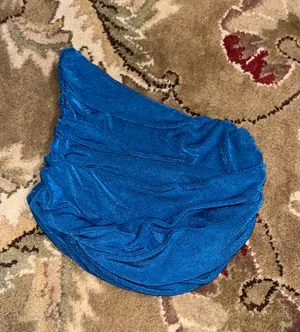 Ruched Blue Crop Top Size M thumbnail 4