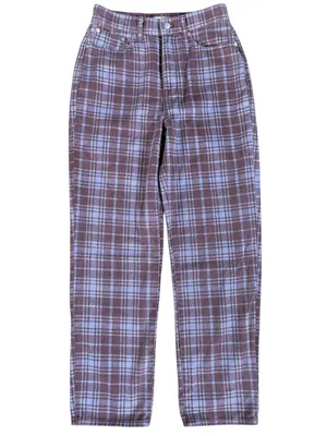 Like New Madewell The Perfect Vintage Straight Jeans Cabernet Plaid Size 26 thumbnail 5