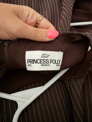 Princess Polly Yukimo Romper Brown Pinstripe Tall thumbnail 5