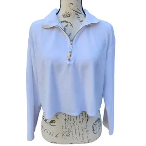 Stoney Clover -808 Lane White Sweatshirt 1/3 zip‎ up Medium thumbnail 4