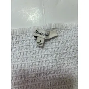 Madewell Wendy Poplin Crop Top in White. Size 4. NWOT thumbnail 6