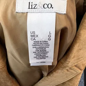 Liz & Co.‎ Suede Blazer Tan Size L thumbnail 5