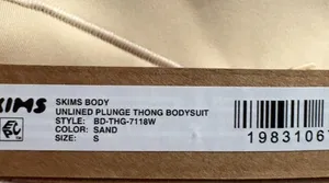 Skims body unlined plunge thong bodysuit thumbnail 4