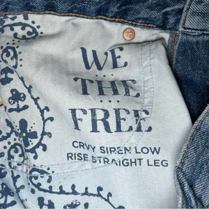 Free People Curvy Siren Low Rise Straight Leg Jeans women’s size 26 thumbnail 12