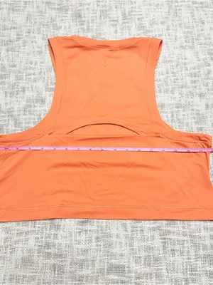Lululemon Open Back Cropped Training Tank Top - Orange Soda 🍊 Size Measured thumbnail 3