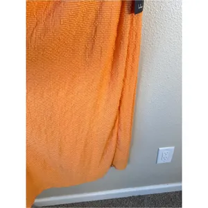 Lulus Orange Off Shoulder Maxi Dress Womens XL Summer Bodycon Minimalist Sleek thumbnail 7
