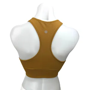 Lululemon Brown Racerback Sleeveless Yoga Workout Athletic Crop Sports Bra Top 8 thumbnail 2