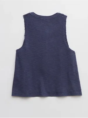 Aerie Sunspun Waffle Cropped Tank Top thumbnail 2