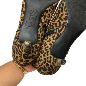 CIRCUS Sam Edelman KIRBY Animal Print Kitten Heel Sz 8 Ankle Booties NEED REPAIR thumbnail 6