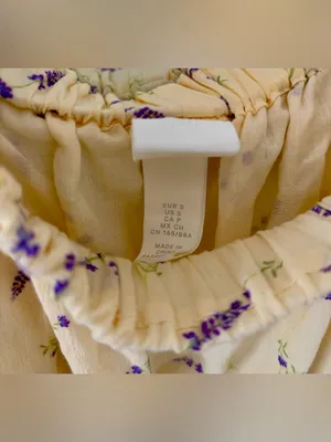 H&M Wildflower Collection Womens Small S Yellow Floral Off The Shoulder Dress thumbnail 3