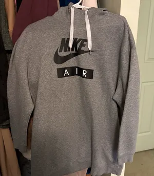 Nike Women's Gray Hoodie with Air Logo thumbnail 1