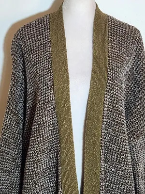 Urban Outfitters Green Chunky Knit Open Cardigan Sweater Size Small thumbnail 2