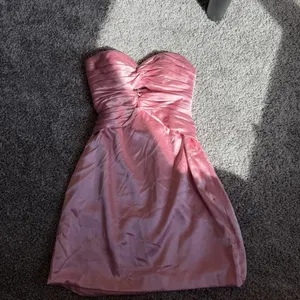 Source Unknown Pink satin mini dress with cutout detail and bow accent thumbnail 4