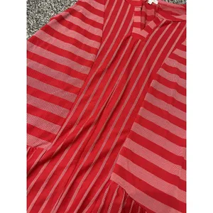 Ava James red striped peplum sleeveless tank top L thumbnail 4