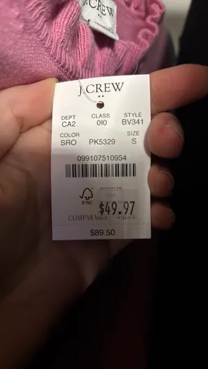 J.Crew Sweater Ruffle Neck Long Sleeve thumbnail 5