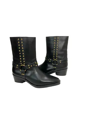 Vince Camuto Roista Leather Moto Boot Women’s Size 10 Black thumbnail 2