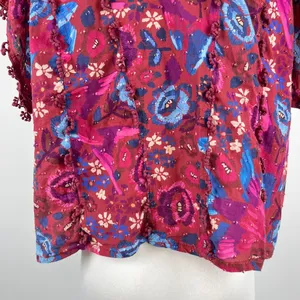 NWOT Farm Rio Cotton Floral Birds Blouse Size S thumbnail 5