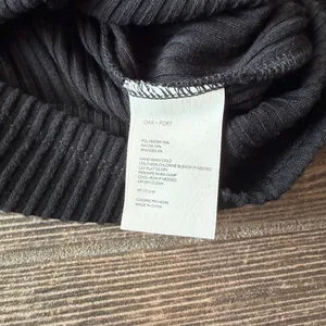 Oak + Fort Asymmetrical Cut Out Turtleneck Ribbed Sweater thumbnail 4