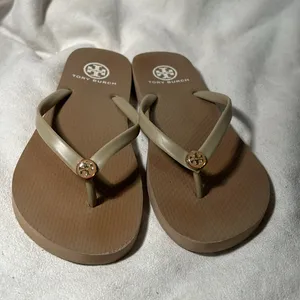 Tory Burch Thong Wedge Sandals for Women size 8/8.5. Tan color thumbnail 2