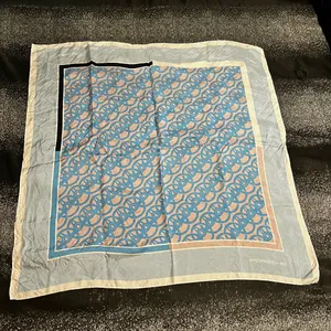 100% silk Porsche scarf Blue thumbnail 1