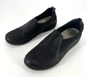 Clarks Sillian Holly black flats slip on shoes Cloudsteppers size 7.5‎ thumbnail 1